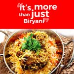Biryani picture with text
