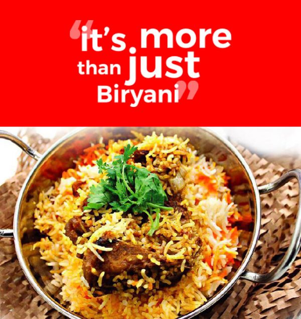 Biryani picture with text